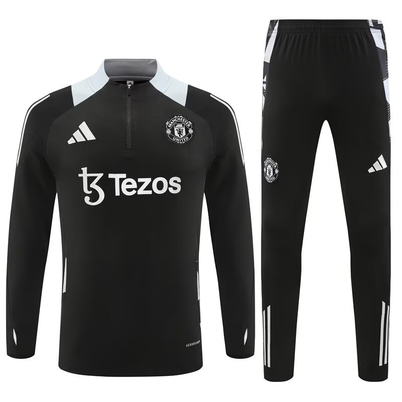 AAA Quality Man Utd 24/25 Tracksuit - Grey/Black